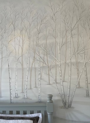 White Birch Forest Detail