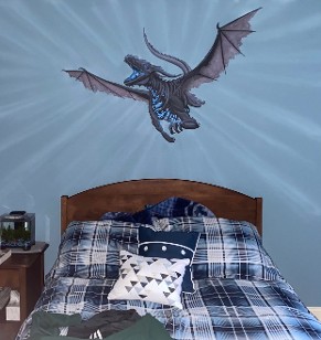 Dragon Mural for a Gamer's Room